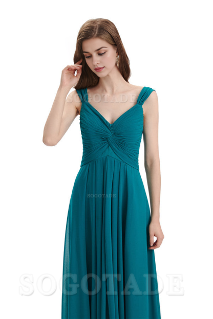 Elegant A-Line Sleeveless Chiffon Pleated High Quality Bridesmaid Dresses Formal Women's Dresses Wedding Guests Dresses