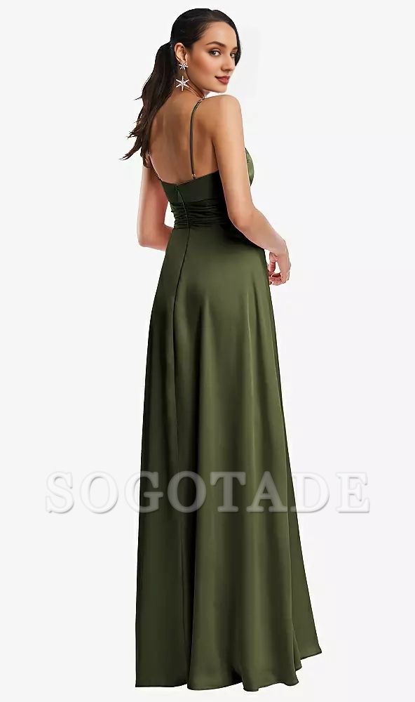 Adjustable shoulder straps triangular hollow tight corset long Prom dress