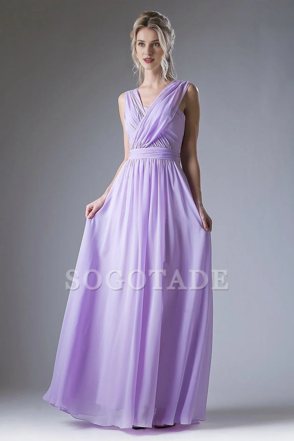 A-length convertible chiffon dress-SOGOTADE