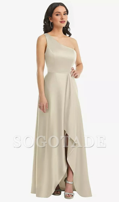 Pocket shoulder length and floor length Prom dress