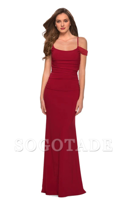 Sleeveless tight corset and floor length Prom dress