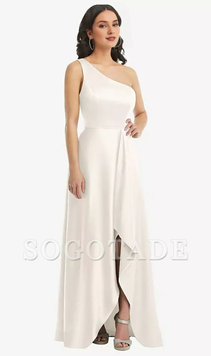 Pocket shoulder length and floor length Prom dress