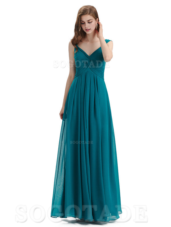 Elegant A-Line Sleeveless Chiffon Pleated High Quality Bridesmaid Dresses Formal Women's Dresses Wedding Guests Dresses