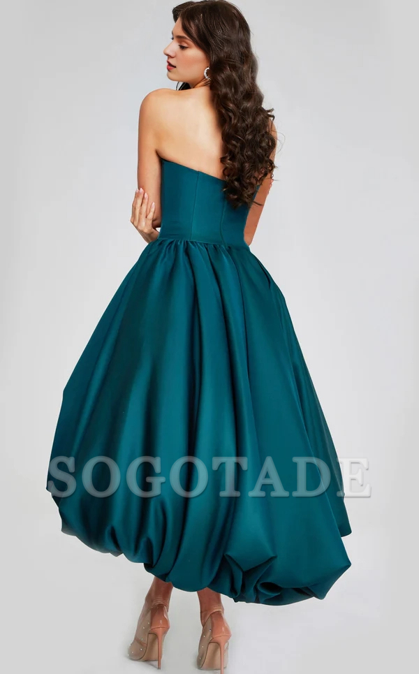 Shoulderless strapless backless tea long Prom dress