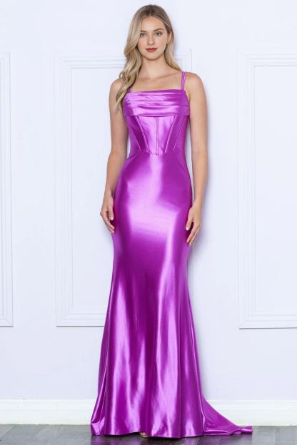Slimming mermaid skirt pleated long sleeveless tight corset dress