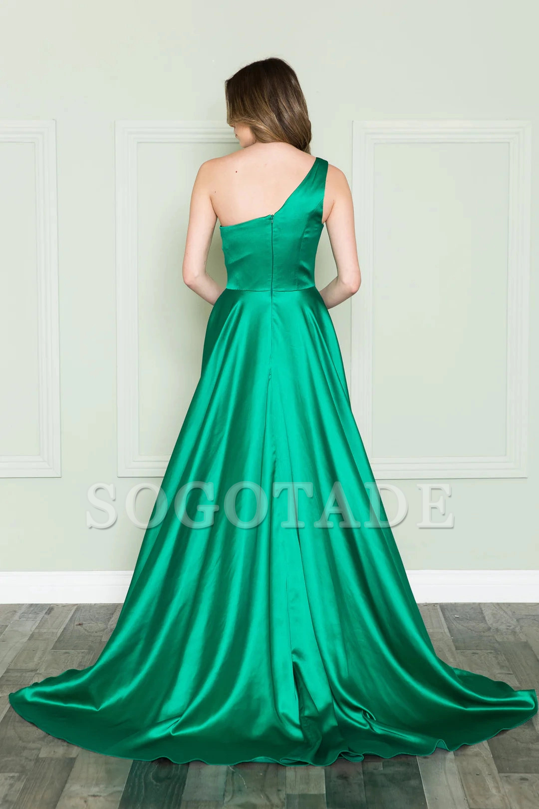 Long one shoulder A-line dress