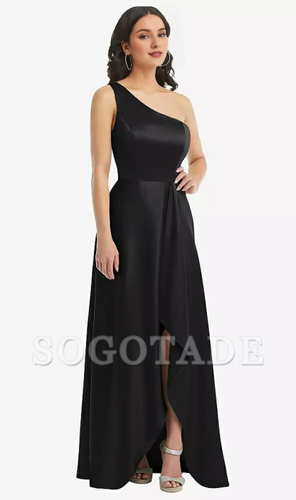 Pocket shoulder length and floor length Prom dress