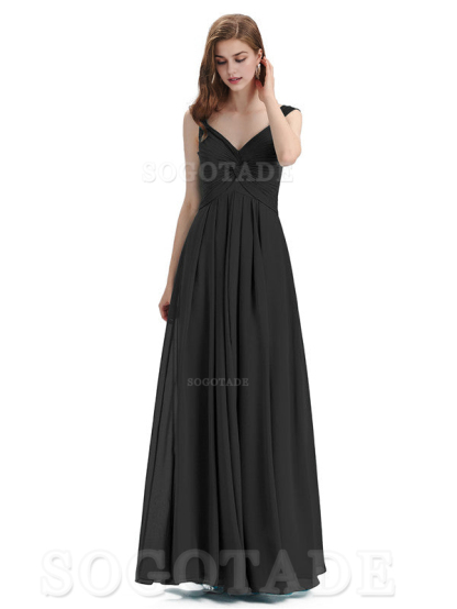 Elegant A-Line Sleeveless Chiffon Pleated High Quality Bridesmaid Dresses Formal Women's Dresses Wedding Guests Dresses