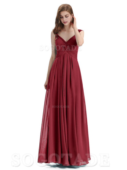 Elegant A-Line Sleeveless Chiffon Pleated High Quality Bridesmaid Dresses Formal Women's Dresses Wedding Guests Dresses