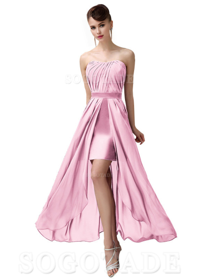 Charming A-Line Off Shoulder Chiffon Sweetheart Sexy Slit Long Bridesmaid Dresses Formal Women's Dresses Wedding Guests Dresses