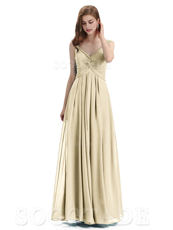Elegant A-Line Sleeveless Chiffon Pleated High Quality Bridesmaid Dresses Formal Women's Dresses Wedding Guests Dresses