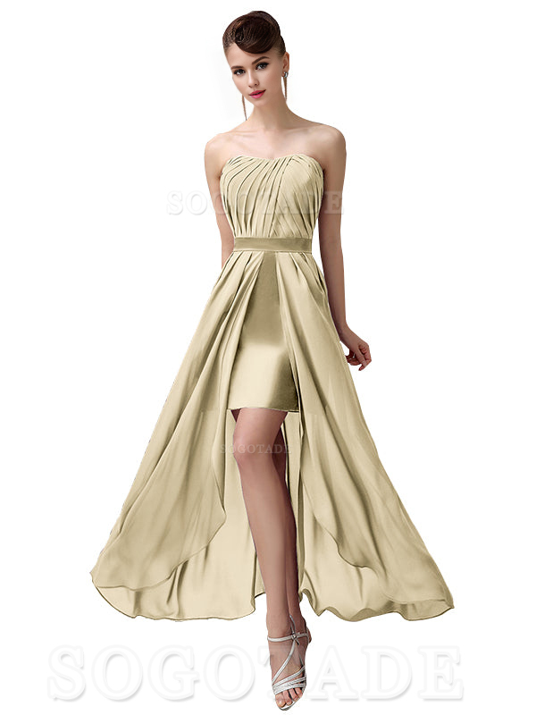 Charming A-Line Off Shoulder Chiffon Sweetheart Sexy Slit Long Bridesmaid Dresses Formal Women's Dresses Wedding Guests Dresses