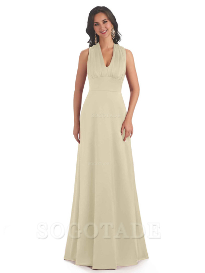 Convertiable Soft Satin A-Line Long Wedding Bridesmaid Dresses Online prom dress in store