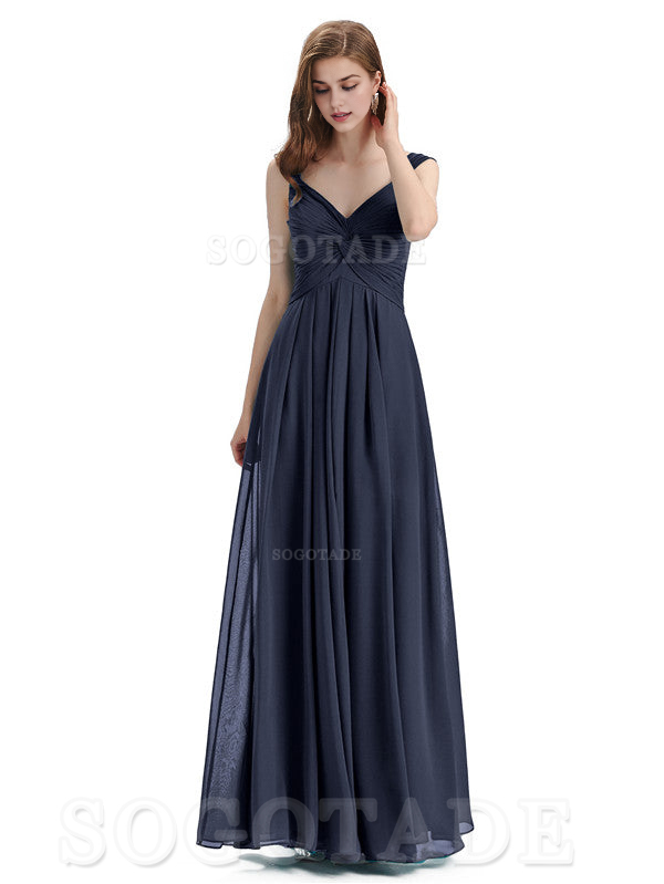 Elegant A-Line Sleeveless Chiffon Pleated High Quality Bridesmaid Dresses Formal Women's Dresses Wedding Guests Dresses