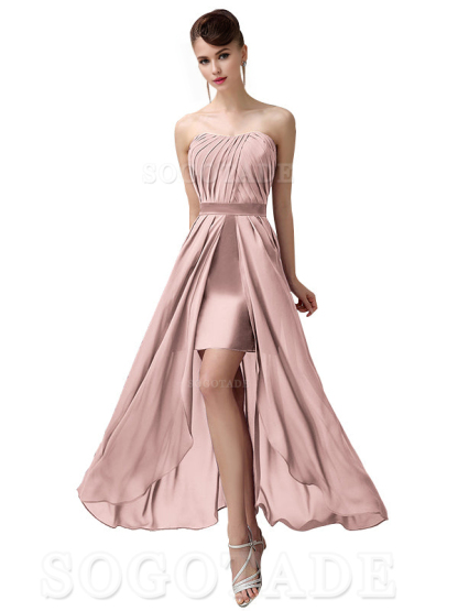 Charming A-Line Off Shoulder Chiffon Sweetheart Sexy Slit Long Bridesmaid Dresses Formal Women's Dresses Wedding Guests Dresses