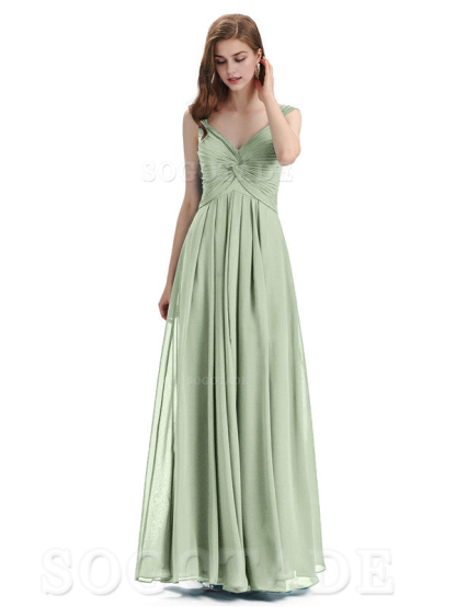 Elegant A-Line Sleeveless Chiffon Pleated High Quality Bridesmaid Dresses Formal Women's Dresses Wedding Guests Dresses