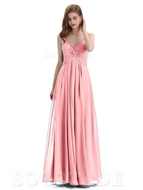 Elegant A-Line Sleeveless Chiffon Pleated High Quality Bridesmaid Dresses Formal Women's Dresses Wedding Guests Dresses