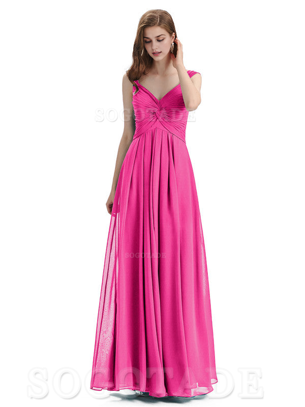 Elegant A-Line Sleeveless Chiffon Pleated High Quality Bridesmaid Dresses Formal Women's Dresses Wedding Guests Dresses