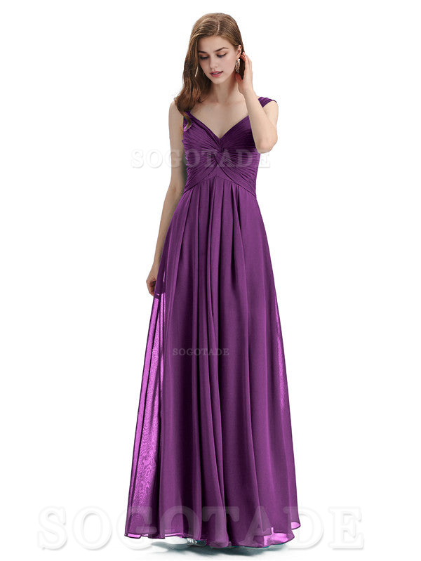Elegant A-Line Sleeveless Chiffon Pleated High Quality Bridesmaid Dresses Formal Women's Dresses Wedding Guests Dresses