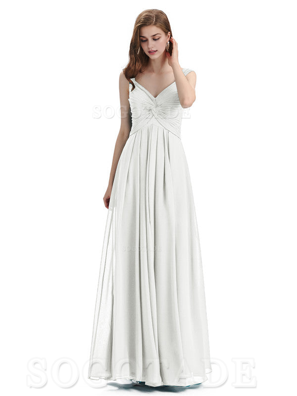 Elegant A-Line Sleeveless Chiffon Pleated High Quality Bridesmaid Dresses Formal Women's Dresses Wedding Guests Dresses