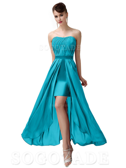 Charming A-Line Off Shoulder Chiffon Sweetheart Sexy Slit Long Bridesmaid Dresses Formal Women's Dresses Wedding Guests Dresses