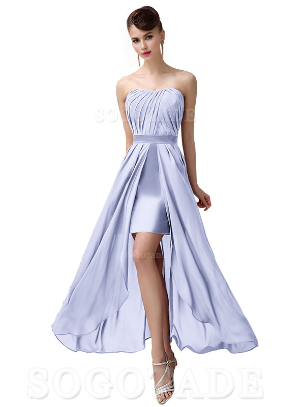 Charming A-Line Off Shoulder Chiffon Sweetheart Sexy Slit Long Bridesmaid Dresses Formal Women's Dresses Wedding Guests Dresses