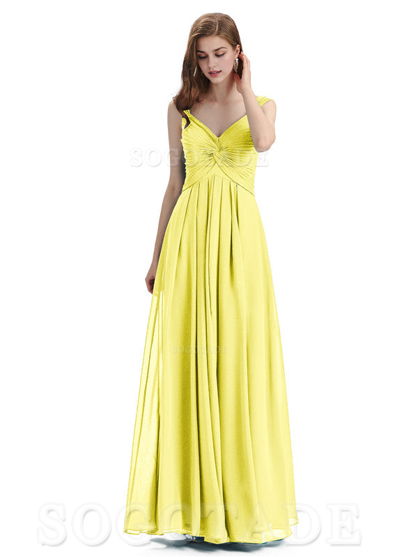 Elegant A-Line Sleeveless Chiffon Pleated High Quality Bridesmaid Dresses Formal Women's Dresses Wedding Guests Dresses