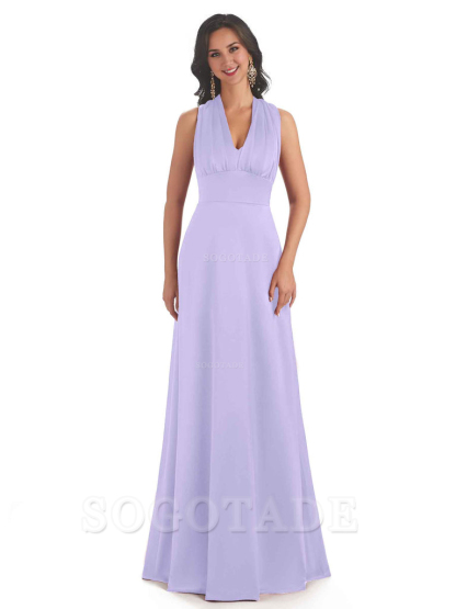 Convertiable Soft Satin A-Line Long Wedding Bridesmaid Dresses Online prom dress in store