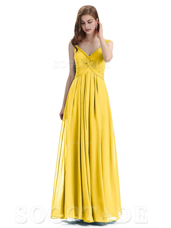 Elegant A-Line Sleeveless Chiffon Pleated High Quality Bridesmaid Dresses Formal Women's Dresses Wedding Guests Dresses