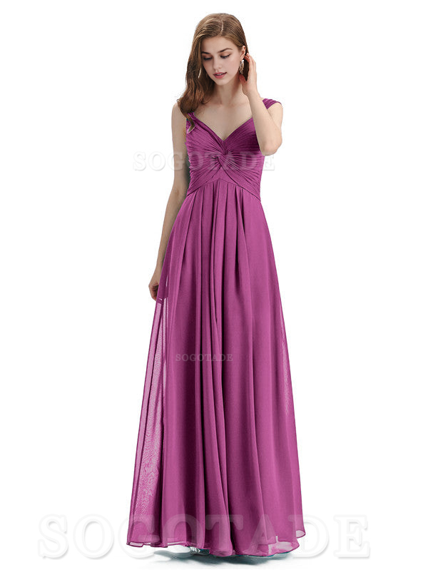 Elegant A-Line Sleeveless Chiffon Pleated High Quality Bridesmaid Dresses Formal Women's Dresses Wedding Guests Dresses