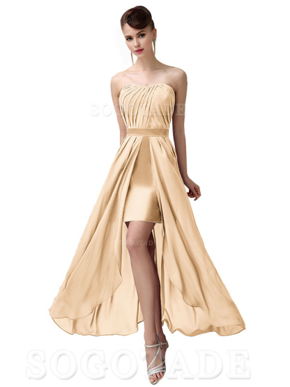 Charming A-Line Off Shoulder Chiffon Sweetheart Sexy Slit Long Bridesmaid Dresses Formal Women's Dresses Wedding Guests Dresses