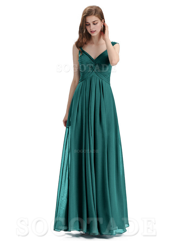 Elegant A-Line Sleeveless Chiffon Pleated High Quality Bridesmaid Dresses Formal Women's Dresses Wedding Guests Dresses