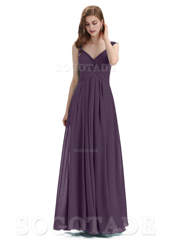 Elegant A-Line Sleeveless Chiffon Pleated High Quality Bridesmaid Dresses Formal Women's Dresses Wedding Guests Dresses