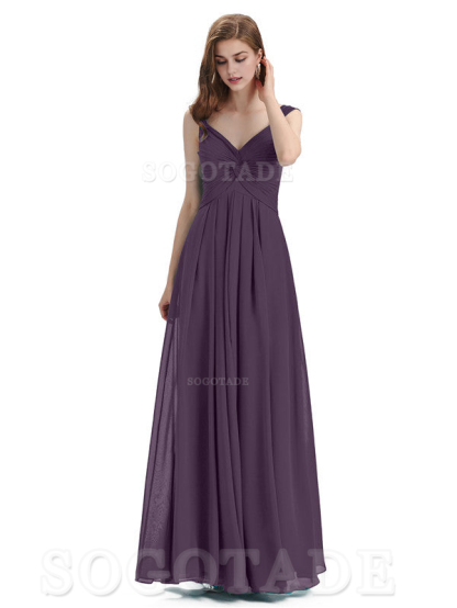 Elegant A-Line Sleeveless Chiffon Pleated High Quality Bridesmaid Dresses Formal Women's Dresses Wedding Guests Dresses