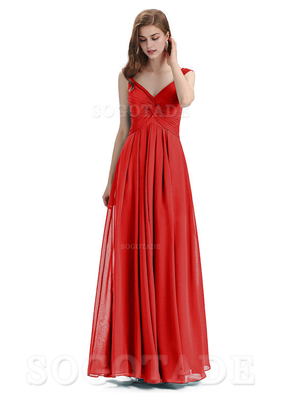 Elegant A-Line Sleeveless Chiffon Pleated High Quality Bridesmaid Dresses Formal Women's Dresses Wedding Guests Dresses
