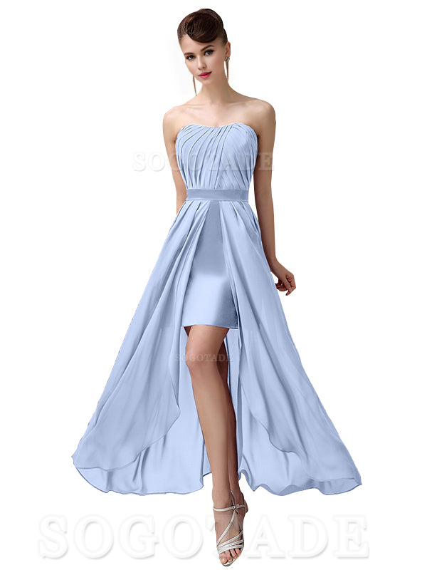 Charming A-Line Off Shoulder Chiffon Sweetheart Sexy Slit Long Bridesmaid Dresses Formal Women's Dresses Wedding Guests Dresses