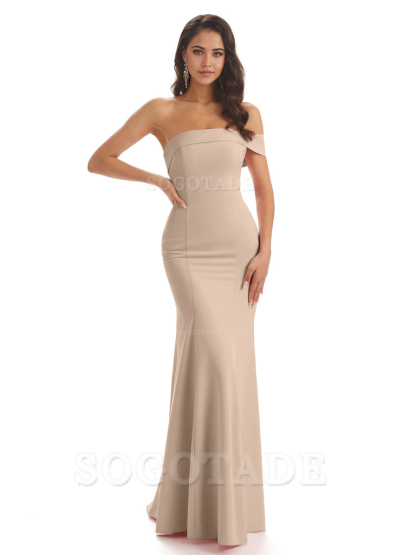Mermaid One Shoulder Floor-Length Satin Sexy formal dresses evening gown Bridesmaid Dresses