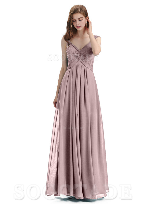Elegant A-Line Sleeveless Chiffon Pleated High Quality Bridesmaid Dresses Formal Women's Dresses Wedding Guests Dresses