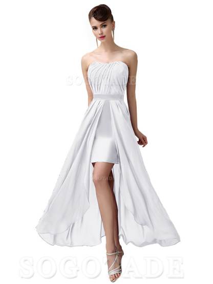 Charming A-Line Off Shoulder Chiffon Sweetheart Sexy Slit Long Bridesmaid Dresses Formal Women's Dresses Wedding Guests Dresses