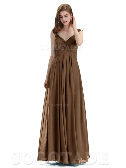 Elegant A-Line Sleeveless Chiffon Pleated High Quality Bridesmaid Dresses Formal Women's Dresses Wedding Guests Dresses