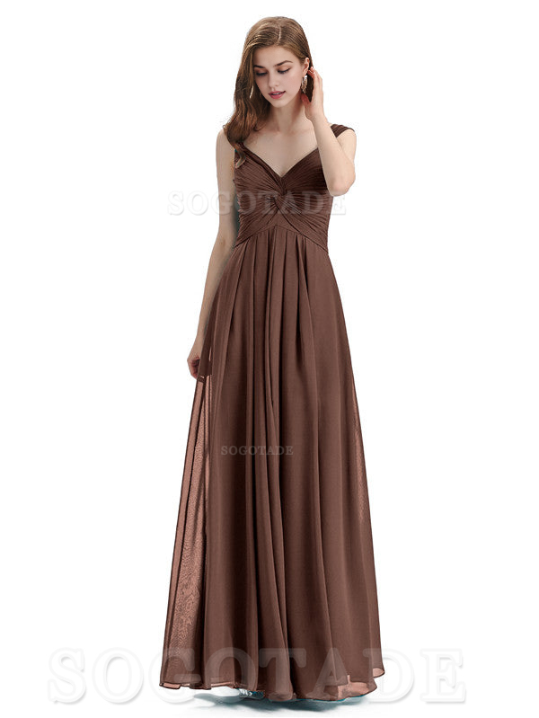 Elegant A-Line Sleeveless Chiffon Pleated High Quality Bridesmaid Dresses Formal Women's Dresses Wedding Guests Dresses