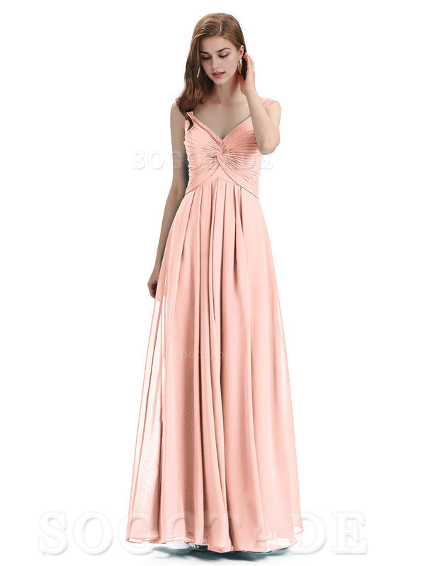 Elegant A-Line Sleeveless Chiffon Pleated High Quality Bridesmaid Dresses Formal Women's Dresses Wedding Guests Dresses