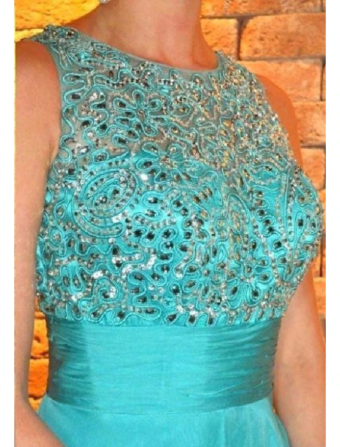 A-Line Cocktail Dresses Tiered Plisse Dress Wedding Guest Kentucky Derby Ankle Length Sleeveless Jewel Neck Fall Wedding Guest Chiffon with Sequin Appliques-SOGOTADE