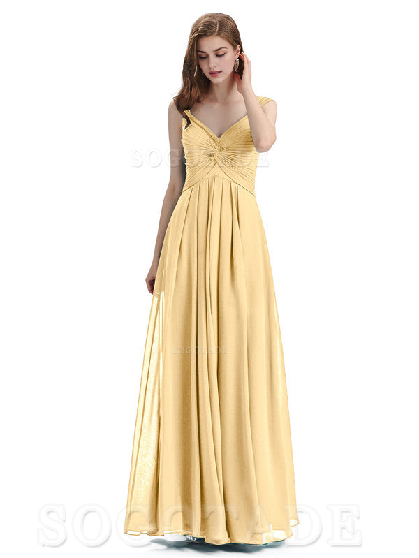 Elegant A-Line Sleeveless Chiffon Pleated High Quality Bridesmaid Dresses Formal Women's Dresses Wedding Guests Dresses