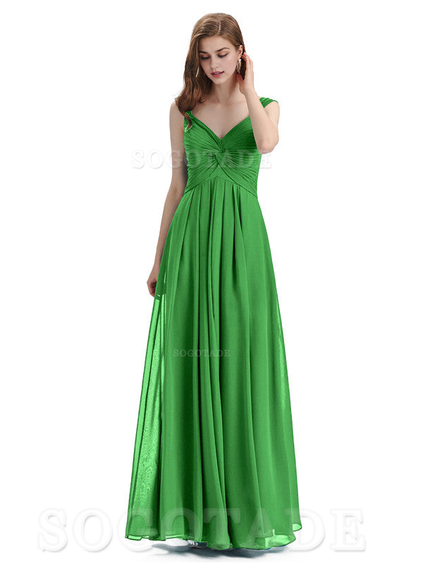 Elegant A-Line Sleeveless Chiffon Pleated High Quality Bridesmaid Dresses Formal Women's Dresses Wedding Guests Dresses