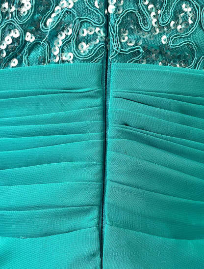 A-Line Cocktail Dresses Tiered Plisse Dress Wedding Guest Kentucky Derby Ankle Length Sleeveless Jewel Neck Fall Wedding Guest Chiffon with Sequin Appliques-SOGOTADE