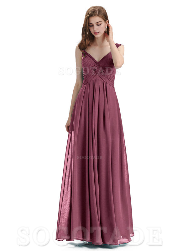 Elegant A-Line Sleeveless Chiffon Pleated High Quality Bridesmaid Dresses Formal Women's Dresses Wedding Guests Dresses
