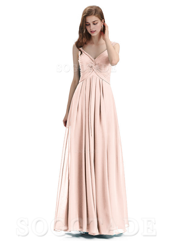 Elegant A-Line Sleeveless Chiffon Pleated High Quality Bridesmaid Dresses Formal Women's Dresses Wedding Guests Dresses