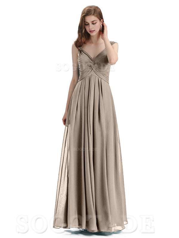 Elegant A-Line Sleeveless Chiffon Pleated High Quality Bridesmaid Dresses Formal Women's Dresses Wedding Guests Dresses