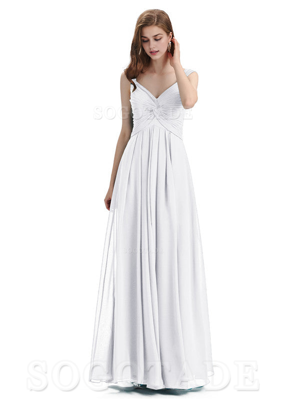 Elegant A-Line Sleeveless Chiffon Pleated High Quality Bridesmaid Dresses Formal Women's Dresses Wedding Guests Dresses